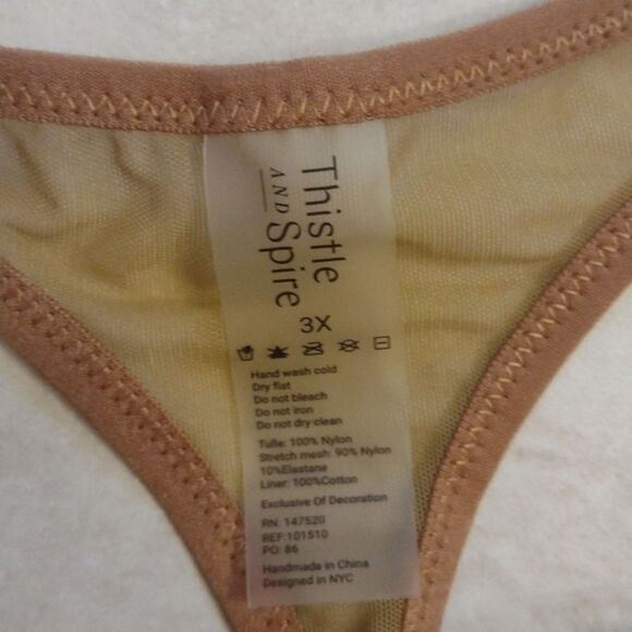 NWT Rare Thistle and Spire Medusa Thong Liquid Gold size 3X - Picture 5 of 10